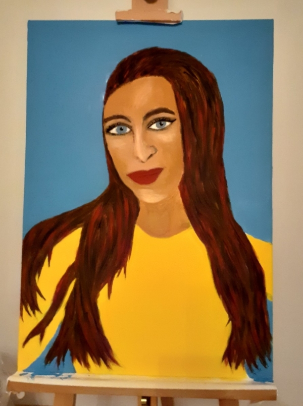 O1 (2) Obraz žena, akryl na plátně